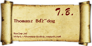 Thomasz Bódog névjegykártya